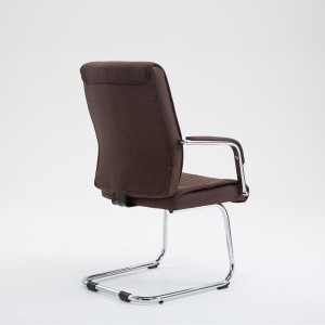 Silla de confidente HILBER TELA, estructura metálica, en color negro
