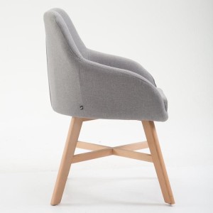 Silla de Confidente KETEL muy exclusiva patas claras color Negro
