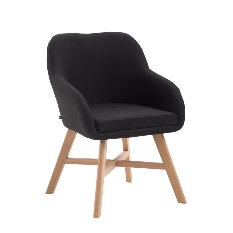 Silla de Confidente KETEL muy exclusiva patas claras color Negro
