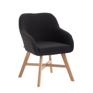 Silla de Confidente KETEL muy exclusiva patas claras color Negro