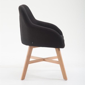 Silla de Confidente KETEL muy exclusiva patas claras color Negro