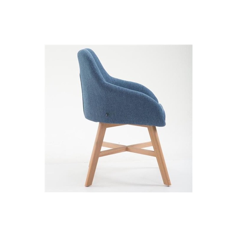 Silla de Confidente KETEL muy exclusiva patas claras color Negro