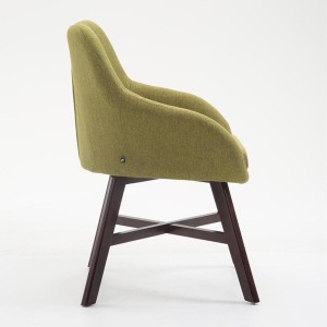 Silla de Confidente KETEL muy exclusiva patas nogal color negro