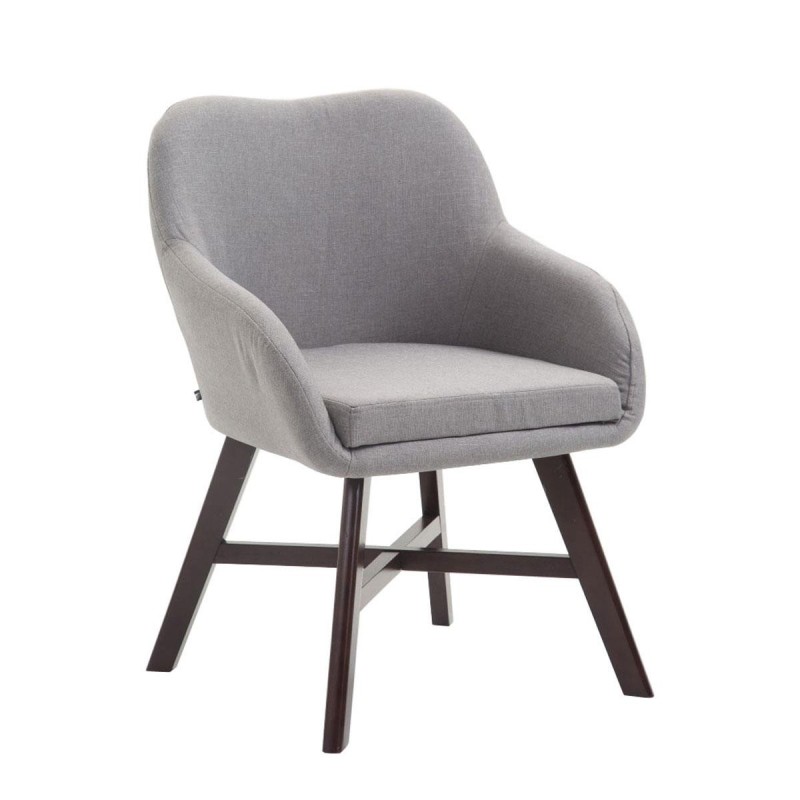 Silla de Confidente KETEL muy exclusiva patas nogal color negro