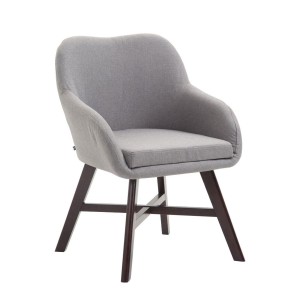 Silla de Confidente KETEL muy exclusiva patas nogal color negro