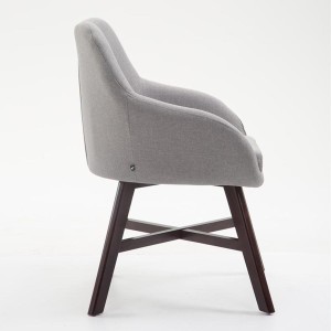 Silla de Confidente KETEL muy exclusiva patas nogal color negro