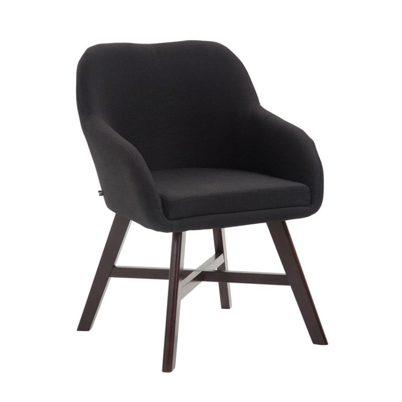 Silla de Confidente KETEL muy exclusiva patas nogal color negro