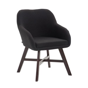 Silla de Confidente KETEL muy exclusiva patas nogal color negro