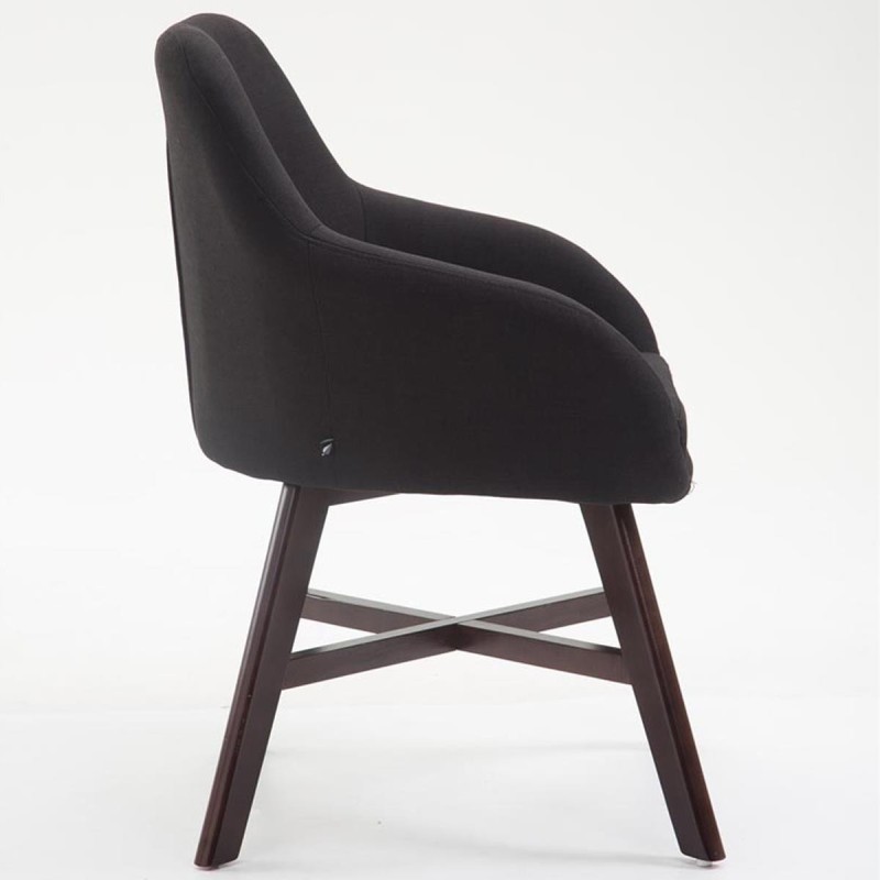 Silla de Confidente KETEL muy exclusiva patas nogal color negro
