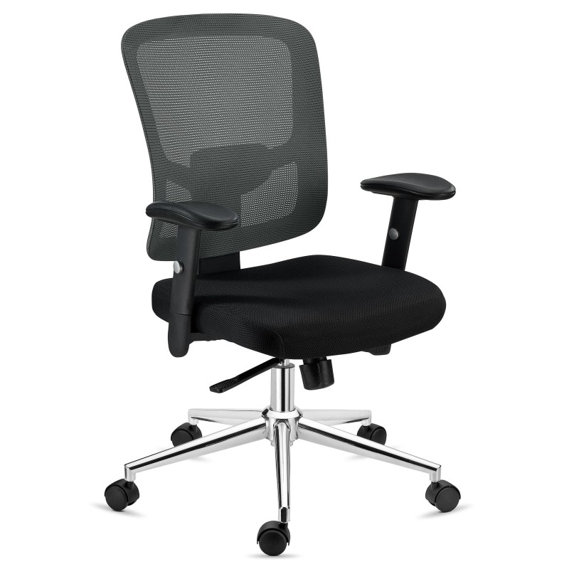Silla Ergonómica MARKO, soporte lumbar, en negro