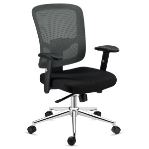 Silla Ergonómica MARKO, soporte lumbar, en negro