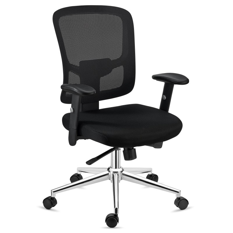 Silla Ergonómica MARKO, soporte lumbar, en negro