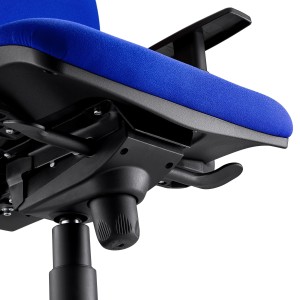 Silla Ergonómica PIERO, en Tela color Negro, con Reposacabezas y Brazos Ajustables