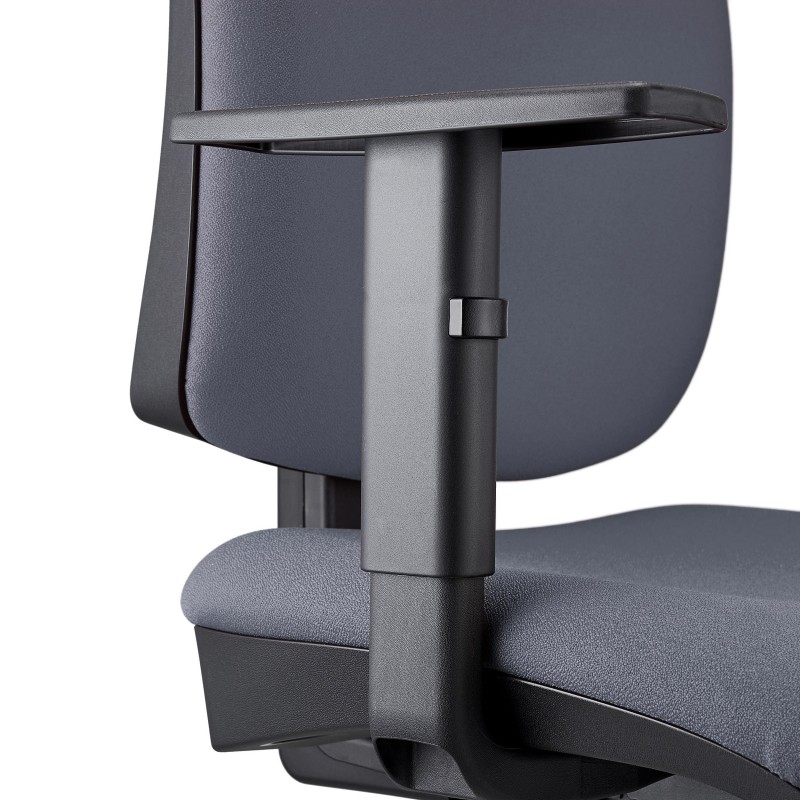 Silla Ergonómica PIERO, en Tela color Negro, con Reposacabezas y Brazos Ajustables