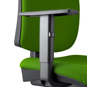 Silla Ergonómica PIERO, en Tela color Negro, con Reposacabezas y Brazos Ajustables