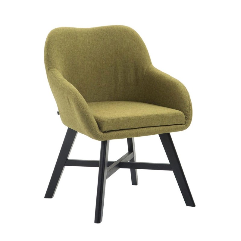 Silla de Confidente KETEL muy exclusiva patas negras y tela negro