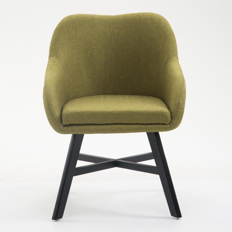 Silla de Confidente KETEL muy exclusiva patas negras y tela negro