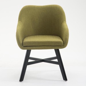 Silla de Confidente KETEL muy exclusiva patas negras y tela negro