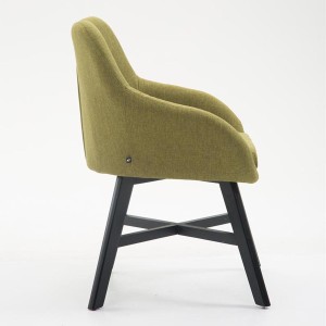 Silla de Confidente KETEL muy exclusiva patas negras y tela negro