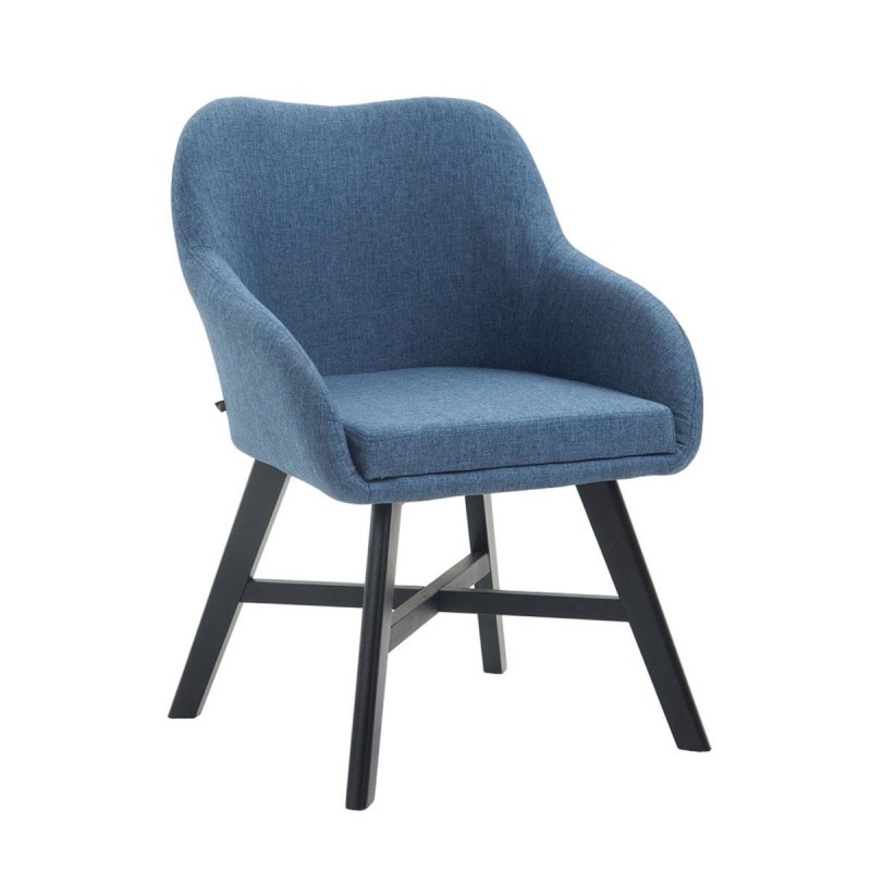 Silla de Confidente KETEL muy exclusiva patas negras y tela negro