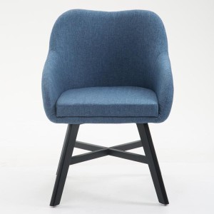 Silla de Confidente KETEL muy exclusiva patas negras y tela negro