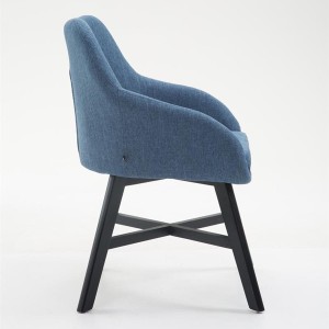 Silla de Confidente KETEL muy exclusiva patas negras y tela negro