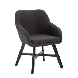 Silla de Confidente KETEL muy exclusiva patas negras y tela negro