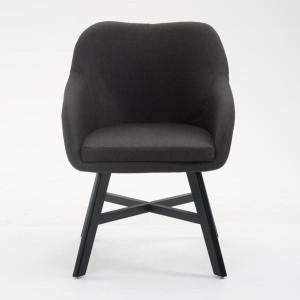 Silla de Confidente KETEL muy exclusiva patas negras y tela negro