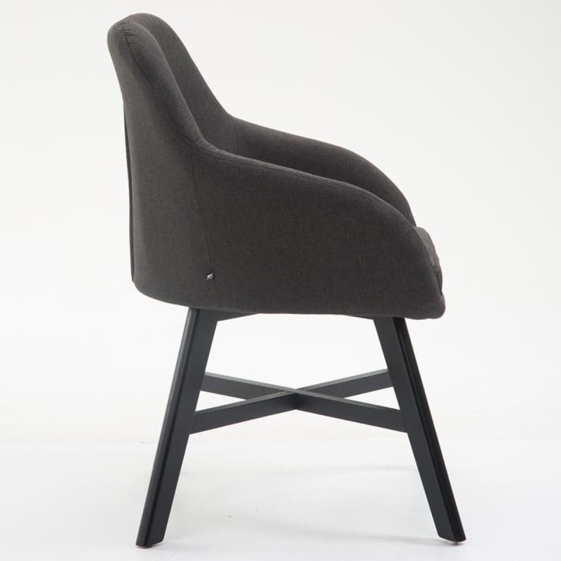 Silla de Confidente KETEL muy exclusiva patas negras y tela negro