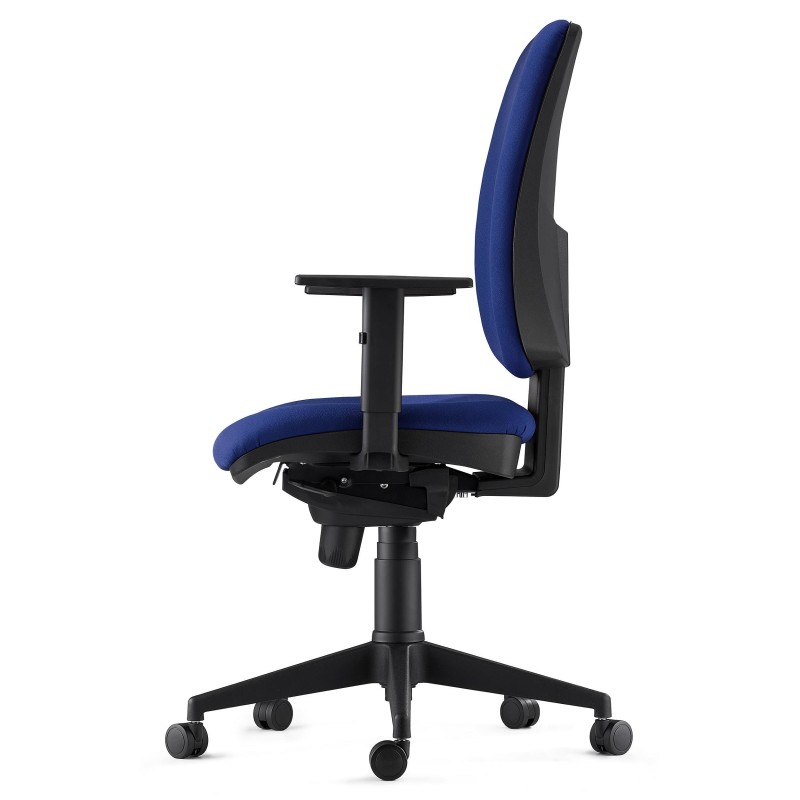 Silla Ergonómica PIERO, en Tela color Negro, con Brazos Ajustables