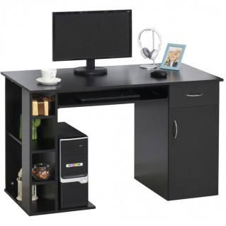 Mesa de ordenador GUINEA en madera color negro
