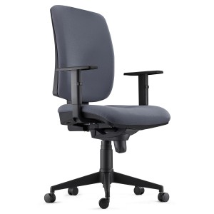Silla Ergonómica PIERO, en Tela color Negro, con Brazos Ajustables