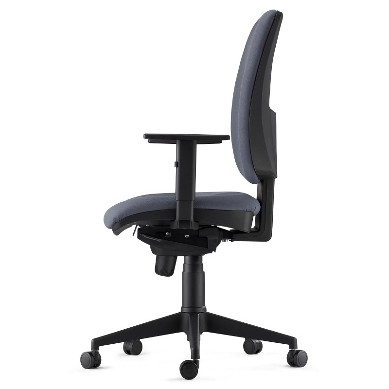 Silla Ergonómica PIERO, en Tela color Negro, con Brazos Ajustables