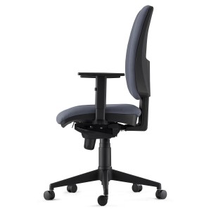 Silla Ergonómica PIERO, en Tela color Negro, con Brazos Ajustables