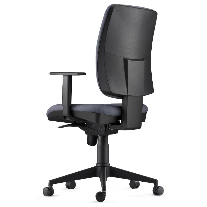 Silla Ergonómica PIERO, en Tela color Negro, con Brazos Ajustables
