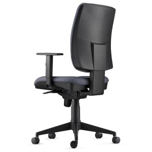 Silla Ergonómica PIERO, en Tela color Negro, con Brazos Ajustables