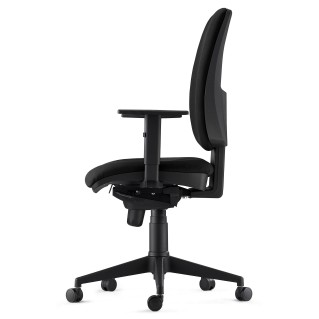 Silla Ergonómica PIERO, en Tela color Negro, con Brazos Ajustables 2
