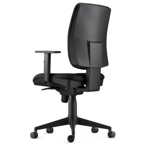 Silla Ergonómica PIERO, en Tela color Negro, con Brazos Ajustables