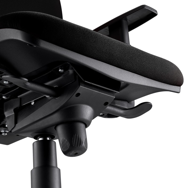 Silla Ergonómica PIERO, en Tela color Negro, con Brazos Ajustables