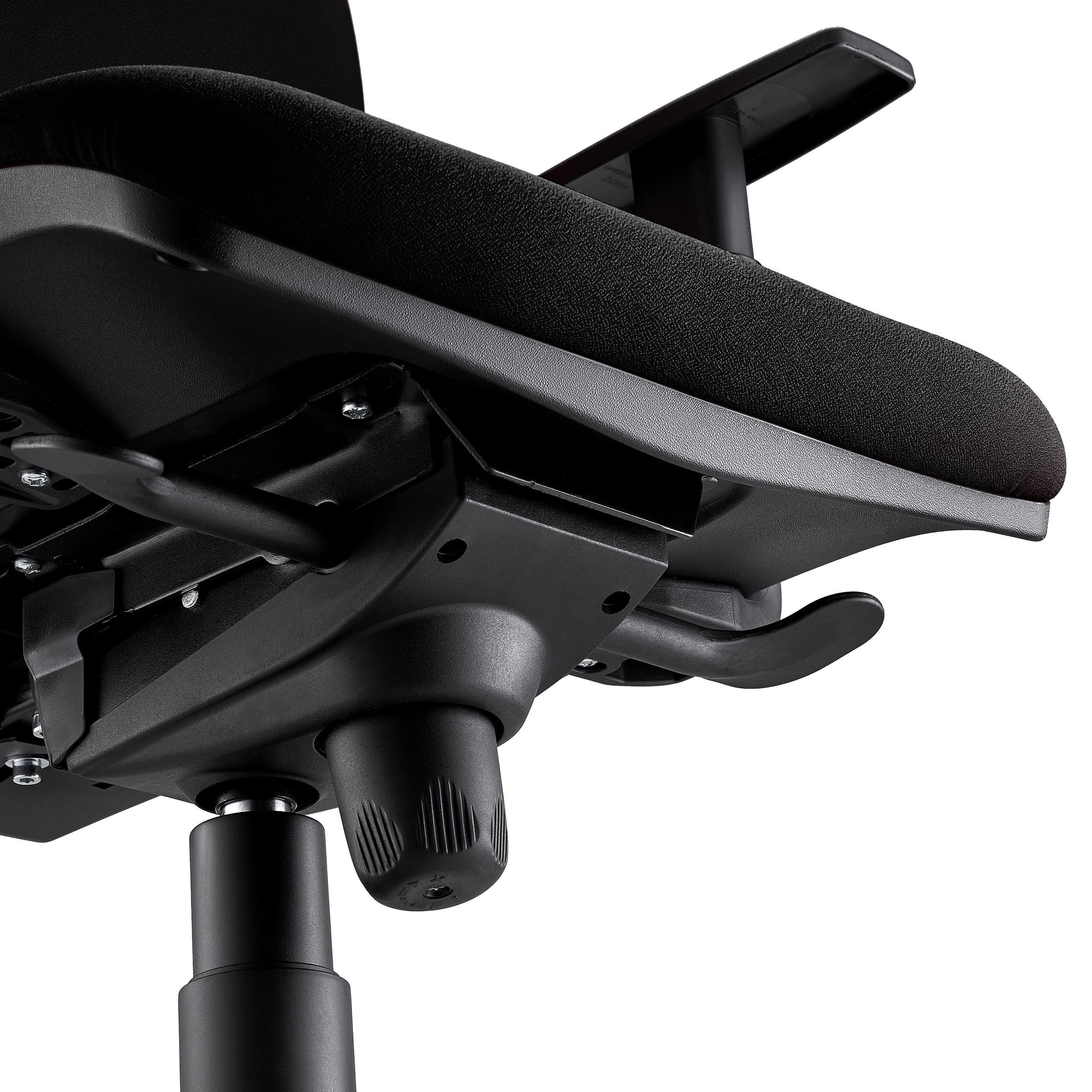 Silla Ergonómica PIERO, en Tela color Negro, con Brazos Ajustables