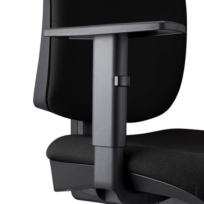 Silla Ergonómica PIERO, en Tela color Negro, con Brazos Ajustables