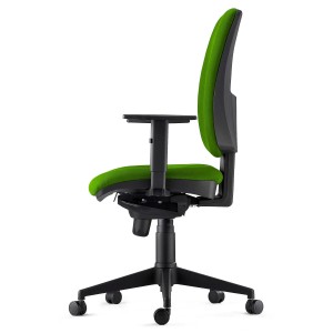 Silla Ergonómica PIERO, en Tela color Negro, con Brazos Ajustables