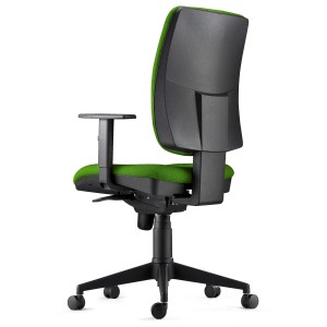 Silla Ergonómica PIERO, en Tela color Negro, con Brazos Ajustables