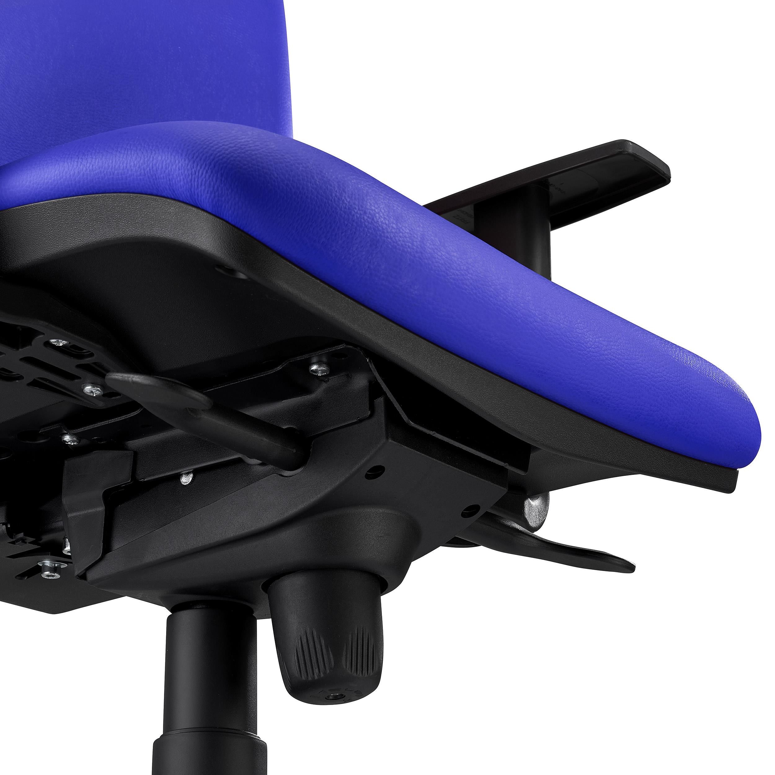 Silla Ergonómica PIERO, en Piel color Negro, con Reposacabezas y Brazos Ajustables