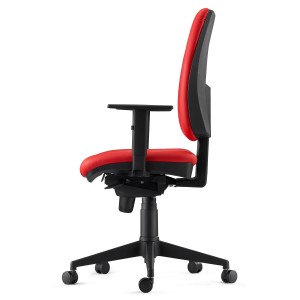 Silla Ergonómica PIERO, en Piel color Negro, con Brazos Ajustables