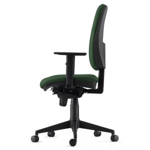 Silla Ergonómica PIERO, en Piel color Negro, con Brazos Ajustables