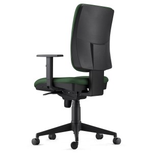Silla Ergonómica PIERO, en Piel color Negro, con Brazos Ajustables