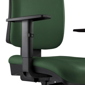 Silla Ergonómica PIERO, en Piel color Negro, con Brazos Ajustables