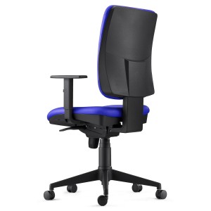 Silla Ergonómica PIERO, en Piel color Negro, con Brazos Ajustables