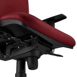 Silla Ergonómica PIERO, en Piel Natural color Negro, con Reposacabezas y Brazos Ajustables